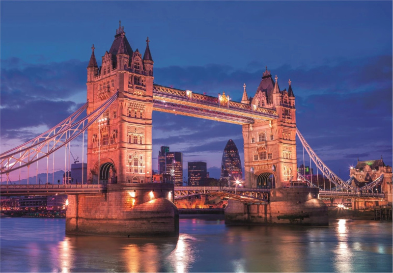 Clementoni - Puzzle 1000 Tower Bridge v noci