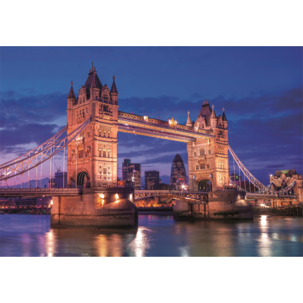 Puzzle 1000 dílků Kompaktní Tower Bridge v noci