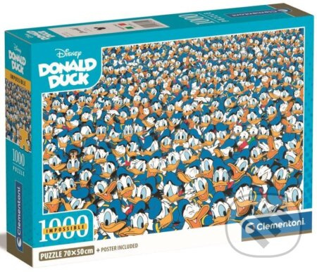 CLEMENTONI Puzzle Impossible: Kačer Donald 1000 dílků