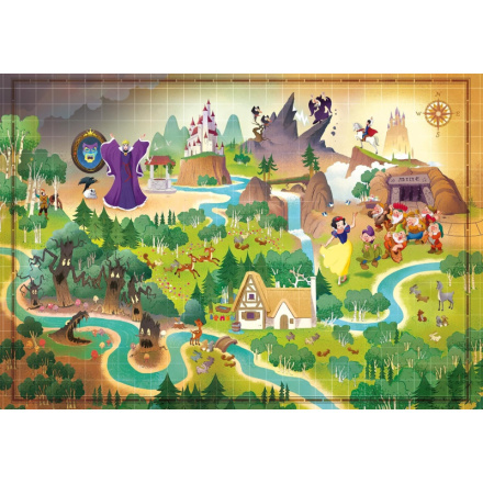 CLEMENTONI Story Maps Sněhurka 1000 dílků