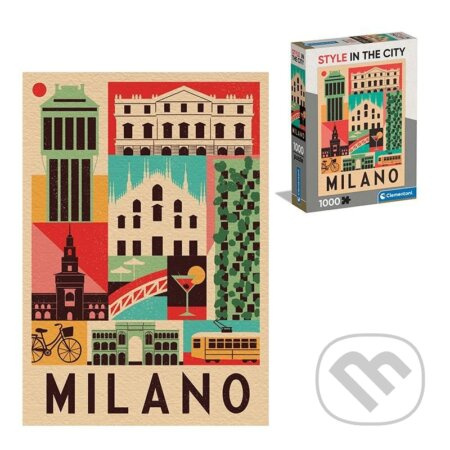 CLEMENTONI Puzzle Style in the City: Miláno 1000 dílků