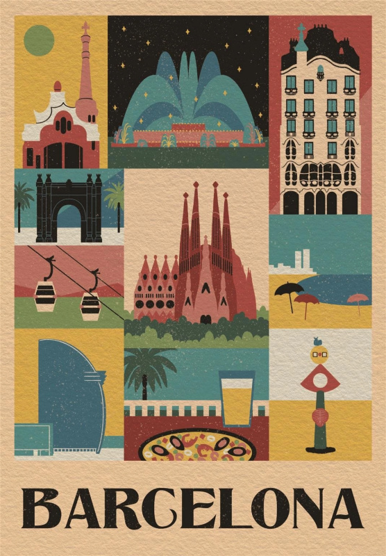 Puzzle Style in the City: Barcelona - puzzle z kategorie Města a stavby