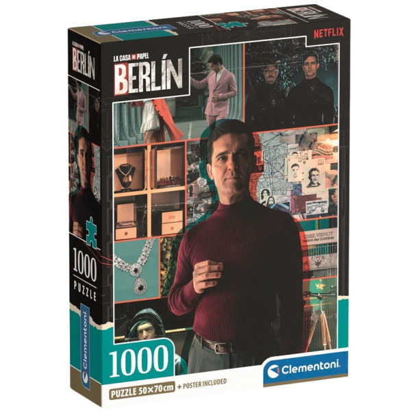 CLEMENTONI Puzzle La Casa de Papel Berlín: Mám plán 1000 dílků