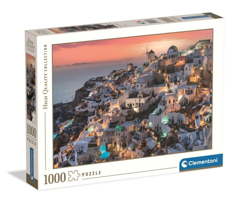 clementoni puzzle 1000 dílků hq – shades of santorini