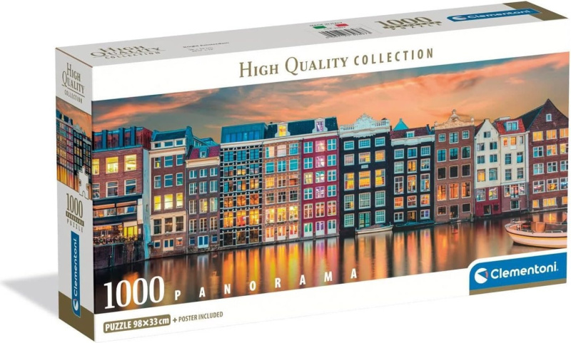 Panoramatické puzzle ráno v amsterdamu
