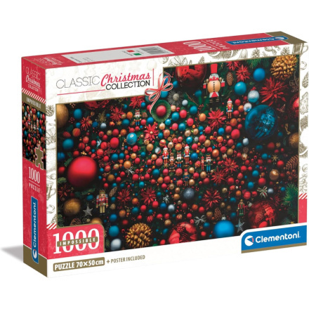 CLEMENTONI Puzzle Impossible: Vánoce 1000 dílků