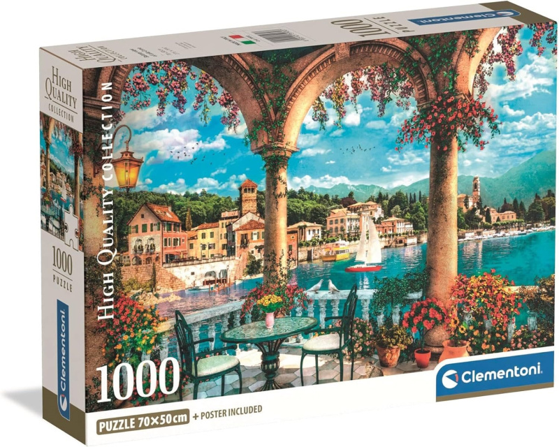 Puzzle Výhled na Jezero Como 1000 dílků