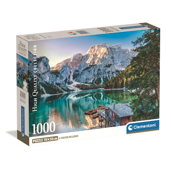 Clementoni - Puzzle 1000 Smaragdové jezero Braies