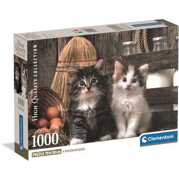 Clementoni - Puzzle 1000 Roztomilá koťata