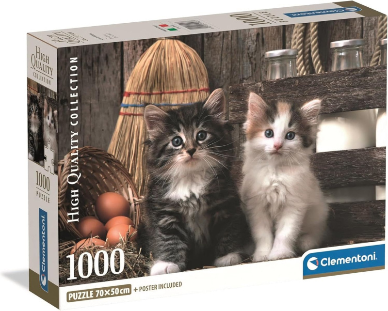 Clementoni - Puzzle 1000 Roztomilá koťata