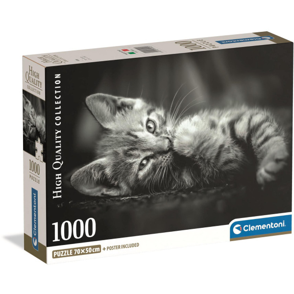 Puzzle Černobílé kotě 1000 dílků