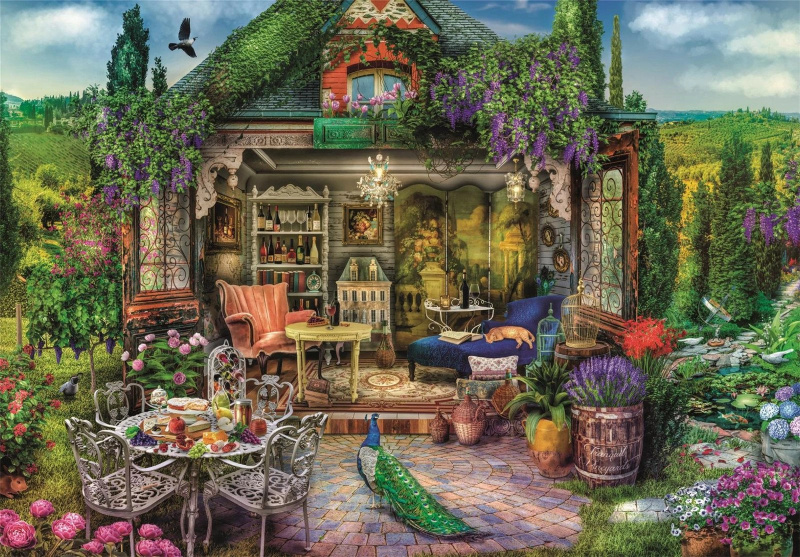 Puzzle Útočiště mezi vinohrady 1000 dílků