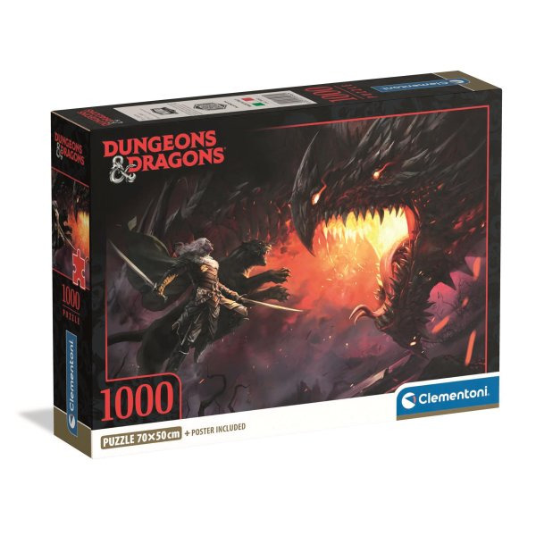 Clementoni puzzle Dungeons&Dragons: Z očí do očí 1000 dílků