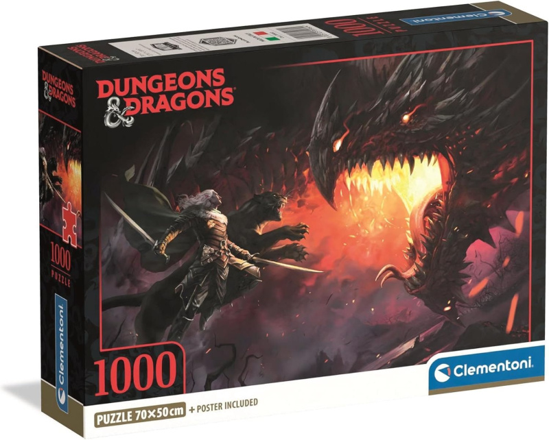 Clementoni puzzle Dungeons&Dragons: Z očí do očí 1000 dílků