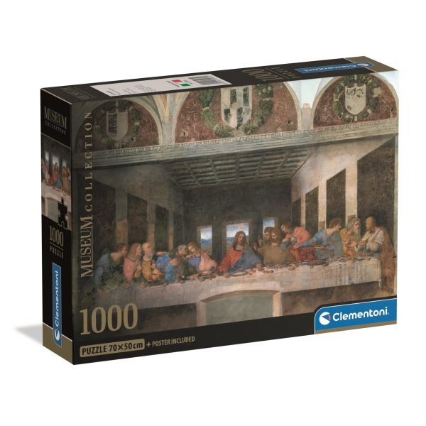 Puzzle CLEMENTONI Museum Collection: Poslední večeře 1000 dílků