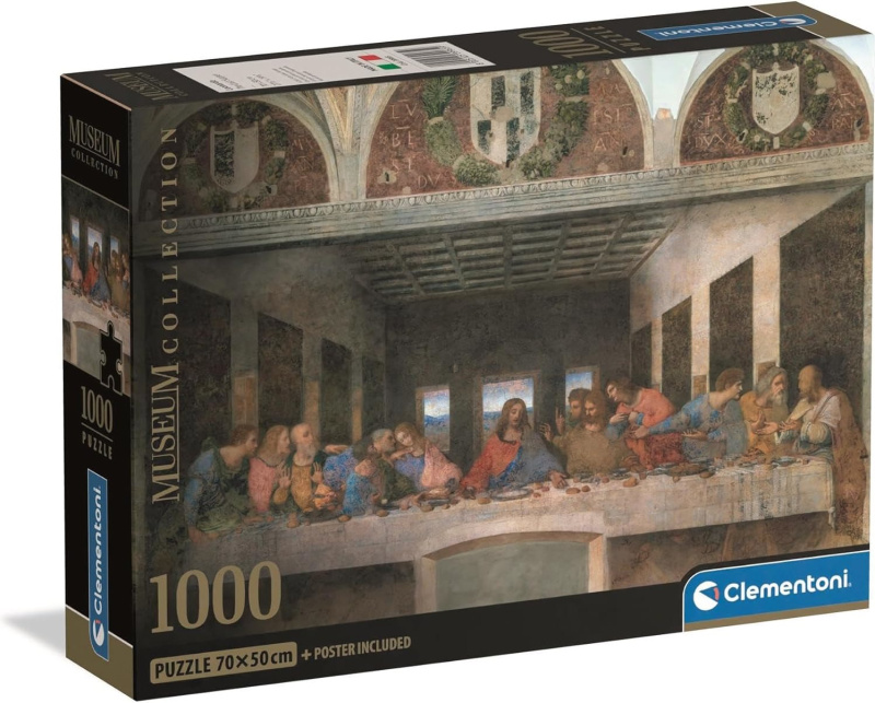 Puzzle CLEMENTONI Museum Collection: Poslední večeře 1000 dílků