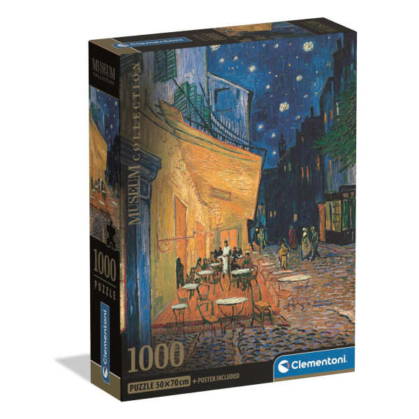 Puzzle Cleméntoni Museum Collection: Terasa kavárny v noci 1000 dílků
