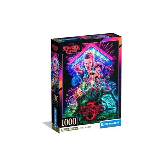 Puzzle 1000 STRANGER THINGS 3 plakát – Netflix, Clementoni
