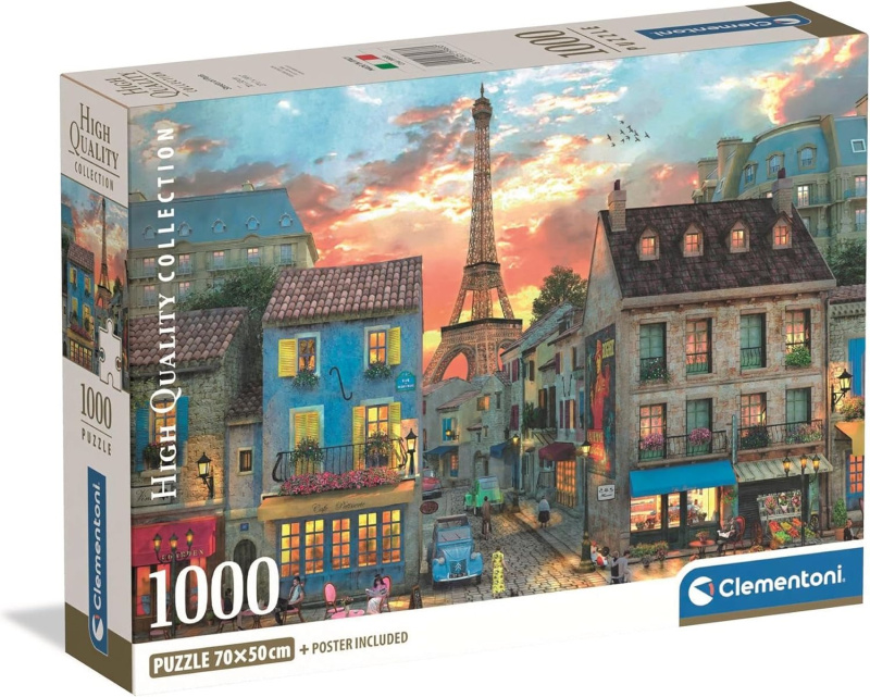 Clementoni - Puzzle 1000 Ulice Paříže