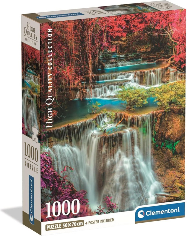 Clementoni - Puzzle 1000 Barevné thajské vodopády