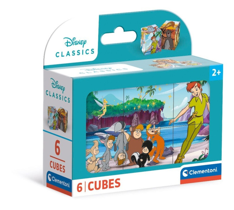 CLEMENTONI Obrázkové kostky Disney pohádky, 6 kostek