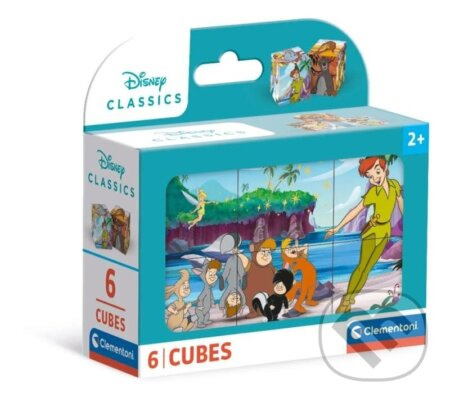 CLEMENTONI Obrázkové kostky Disney pohádky, 6 kostek