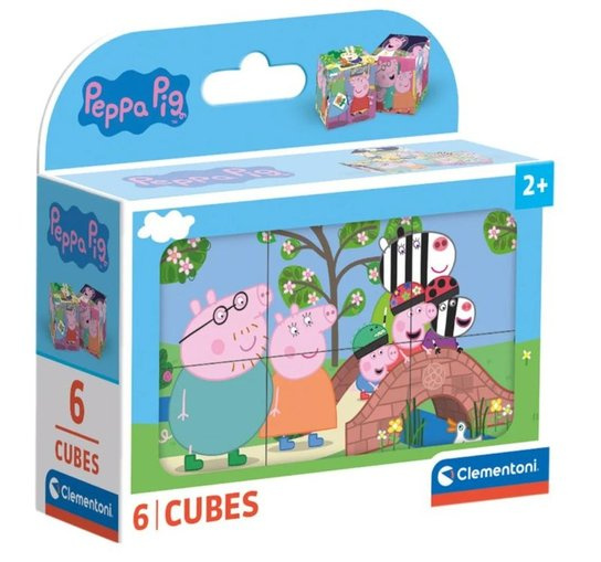 Clementoni Obrázkové kostky kubus Play For Future 6 kostek Prasátko Peppa