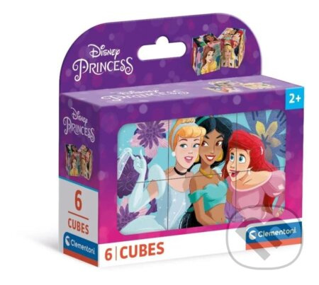 CLEMENTONI Obrázkové kostky Disney princezny, 6 kostek