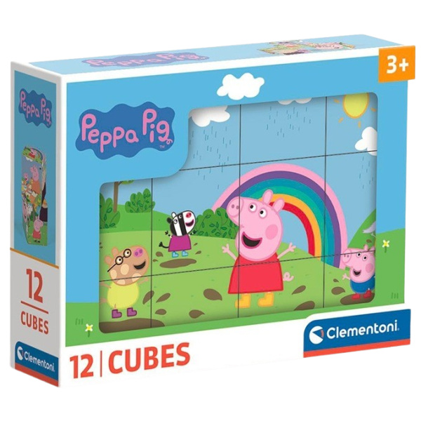 Clementoni obrázkové kostky kubus Play For Future 12 Prasátko Peppa