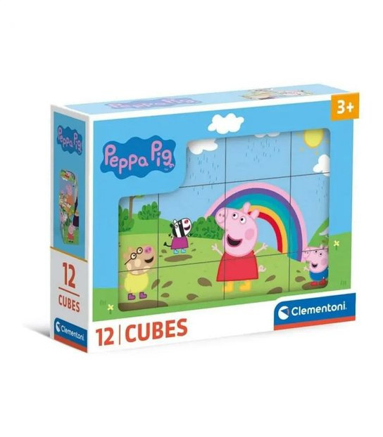 Clementoni obrázkové kostky kubus Play For Future 12 Prasátko Peppa
