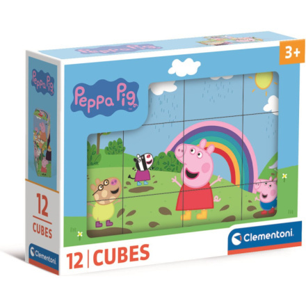 Clementoni obrázkové kostky kubus Play For Future 12 Prasátko Peppa
