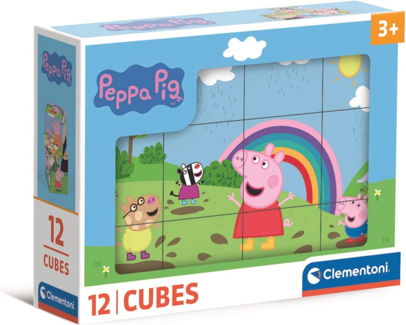Clementoni obrázkové kostky kubus Play For Future 12 Prasátko Peppa