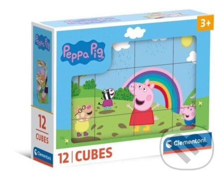 Clementoni obrázkové kostky kubus Play For Future 12 Prasátko Peppa
