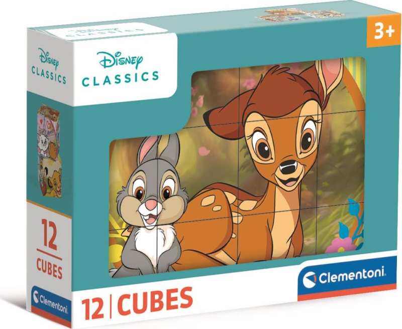 Obrázkové kostky Disney klasické pohádky 12 kostek