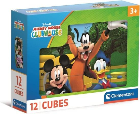 Puzzle kostky 12 ks DISNEY Klub přátel Myšky Minnie a Miki – Clementoni