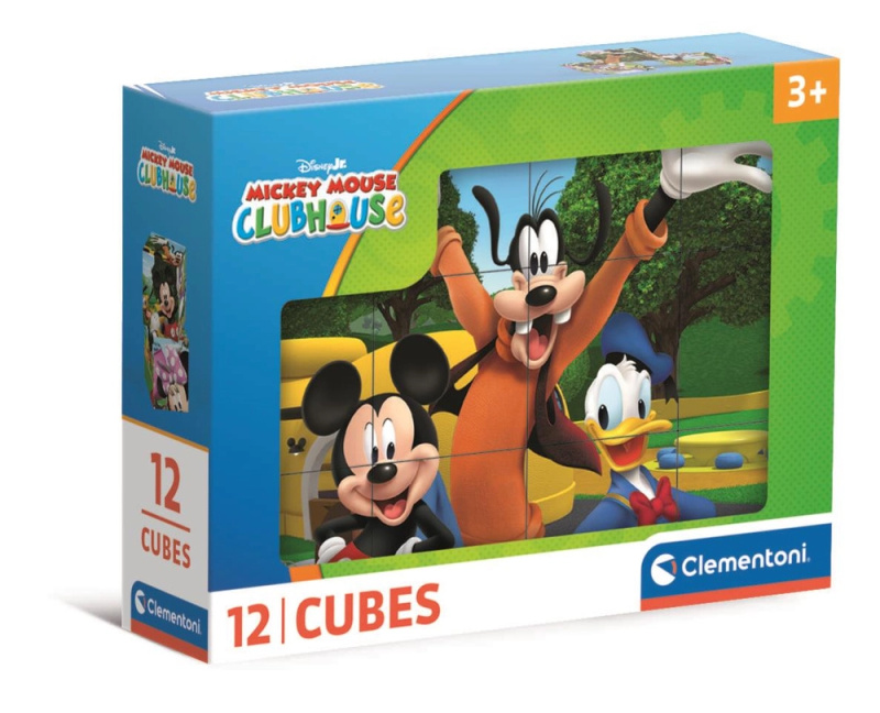 Puzzle kostky 12 ks DISNEY Klub přátel Myšky Minnie a Miki – Clementoni