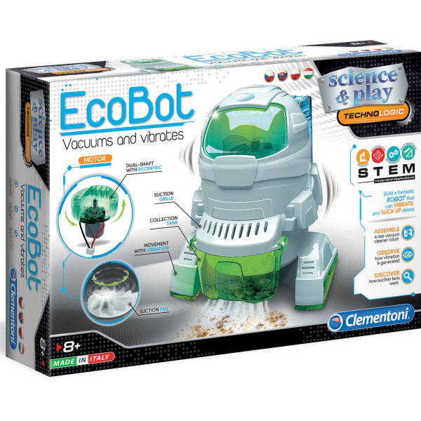 Clementoni Science&Play Techno Logic EcoBot vysává a vibruje