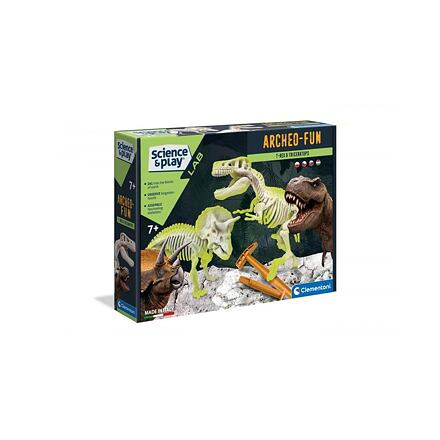 CLEMENTONI Science&Play ArcheoFun: T-Rex + Triceratops