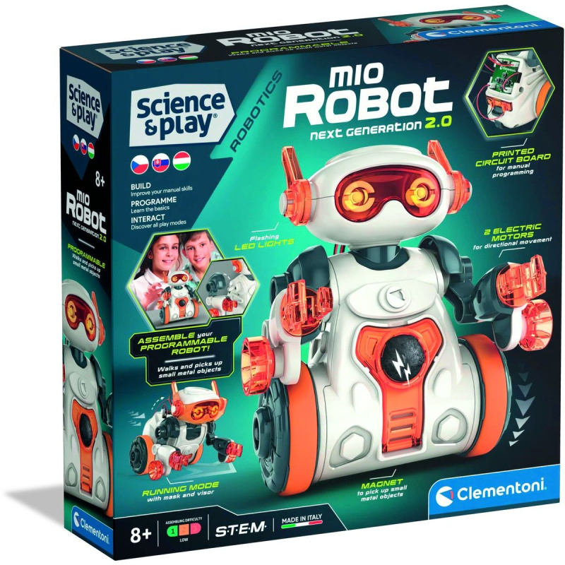 Clementoni Science & Play Robot Mio 2025 – programovatelný interaktivní robot pro děti