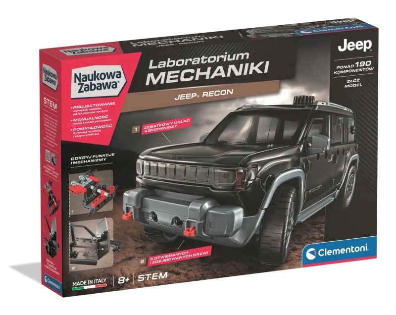 laboratorium mechaniky – stavebnice jeep recon od clementoni