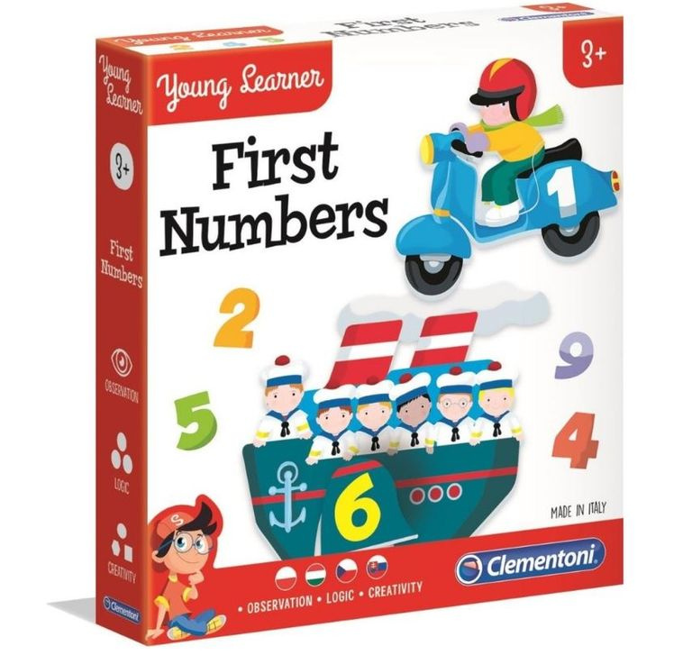 CLEMENTONI Young Learner: První čísla 9x2 dílky
