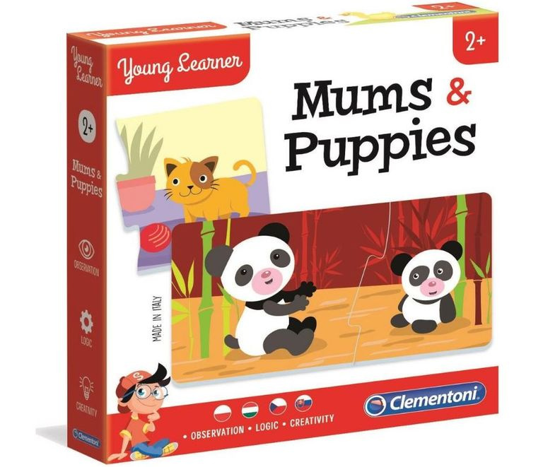CLEMENTONI Young Learner: Maminky a mláďátka 12x2 dílky