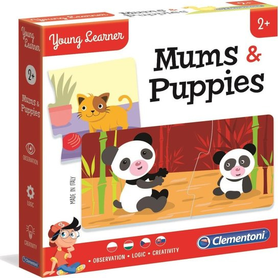 CLEMENTONI Young Learner: Maminky a mláďátka 12x2 dílky