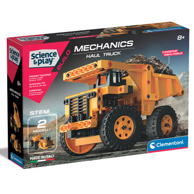 CLEMENTONI Science&Play Mechanická laboratoř Těžební auta 2v1