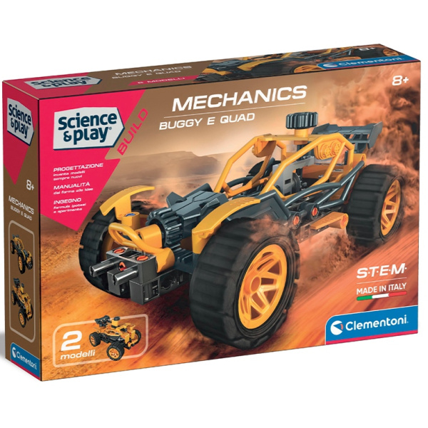 CLEMENTONI Science&Play Mechanická laboratoř Buggy a čtyřkolka 2v1