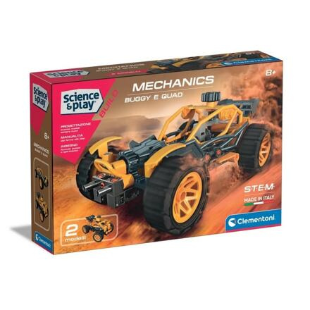 CLEMENTONI Science&Play Mechanická laboratoř Buggy a čtyřkolka 2v1