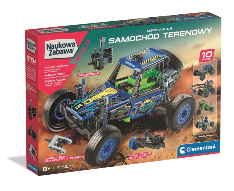 Laboratorium mechaniky: terénní vůz CLEMENTONI – stavebnice 10 v 1