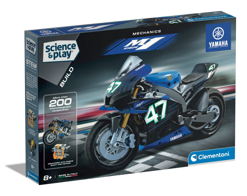 CLEMENTONI Science&Play Mechanická laboratoř Motorka Yamaha