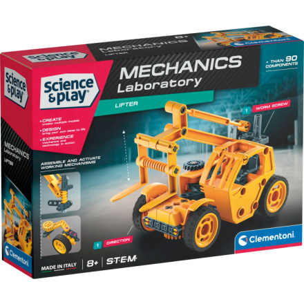 clementoni science & play mechanická laboratoř – vysokozdvižný vozík
