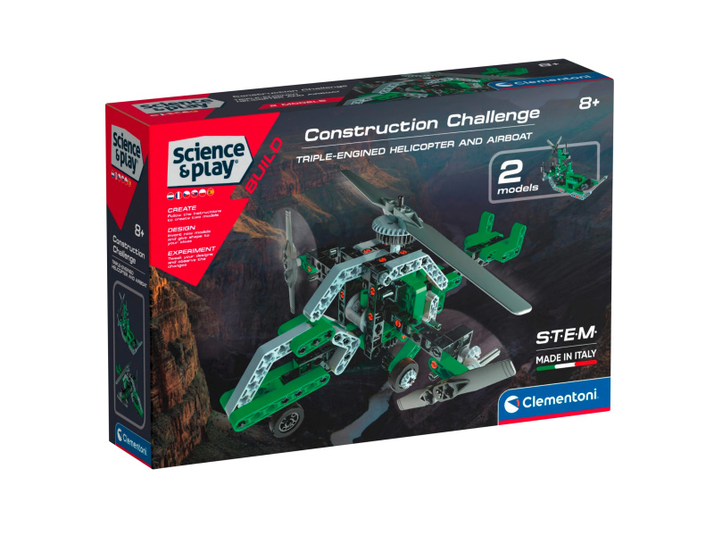 Clementoni Stavebnice Construction Challenge (helikoptéra)